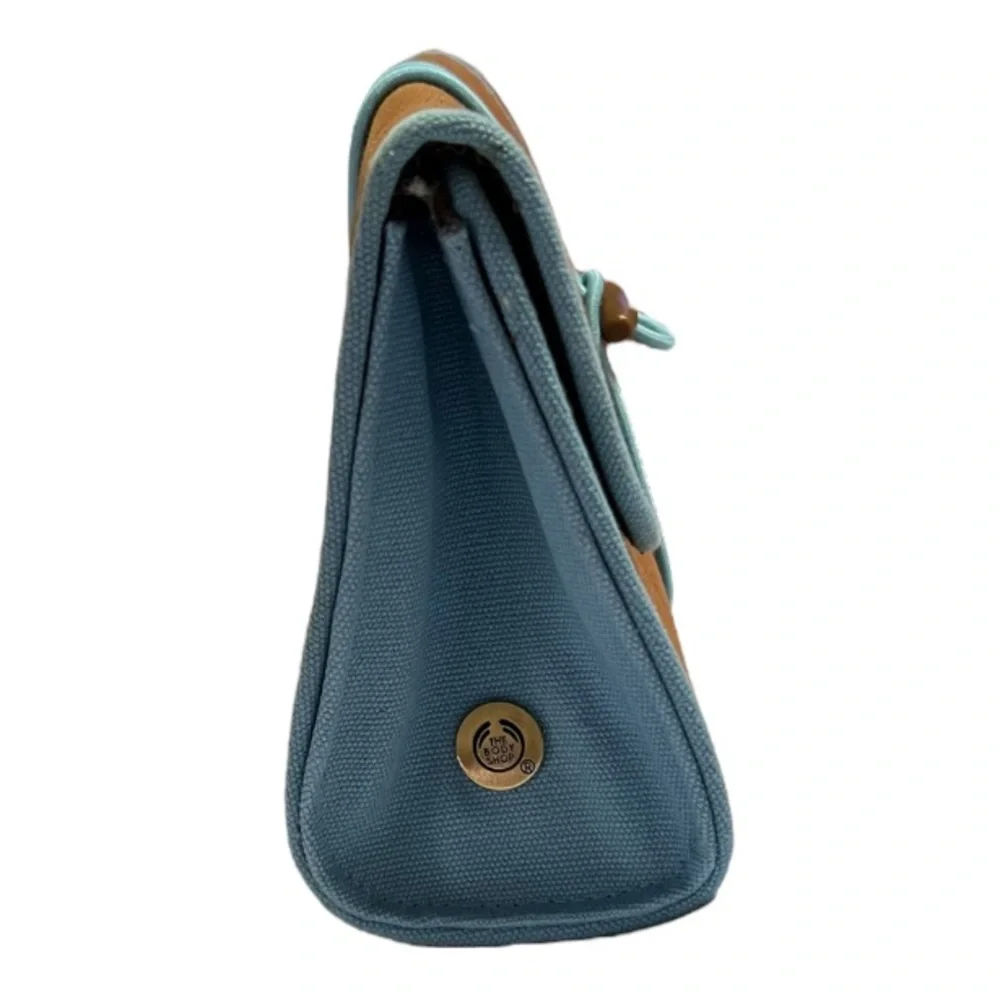 The Body Shop Brown and Blue Cosmetic Bag GUC
